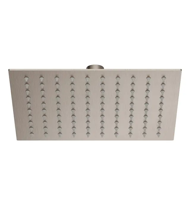 Doucheset opbouw Vitra AquaHeat Bliss-S Geborsteld Nikkel Compleet - 24cm vierkante Hoofddouche