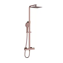 Doucheset opbouw Vitra AquaHeat Bliss-S Koper Rose Compleet - 24cm vierkante Hoofddouche