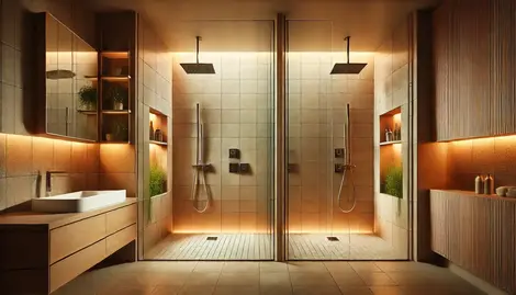 Hoe maak je een dubbele douche?
