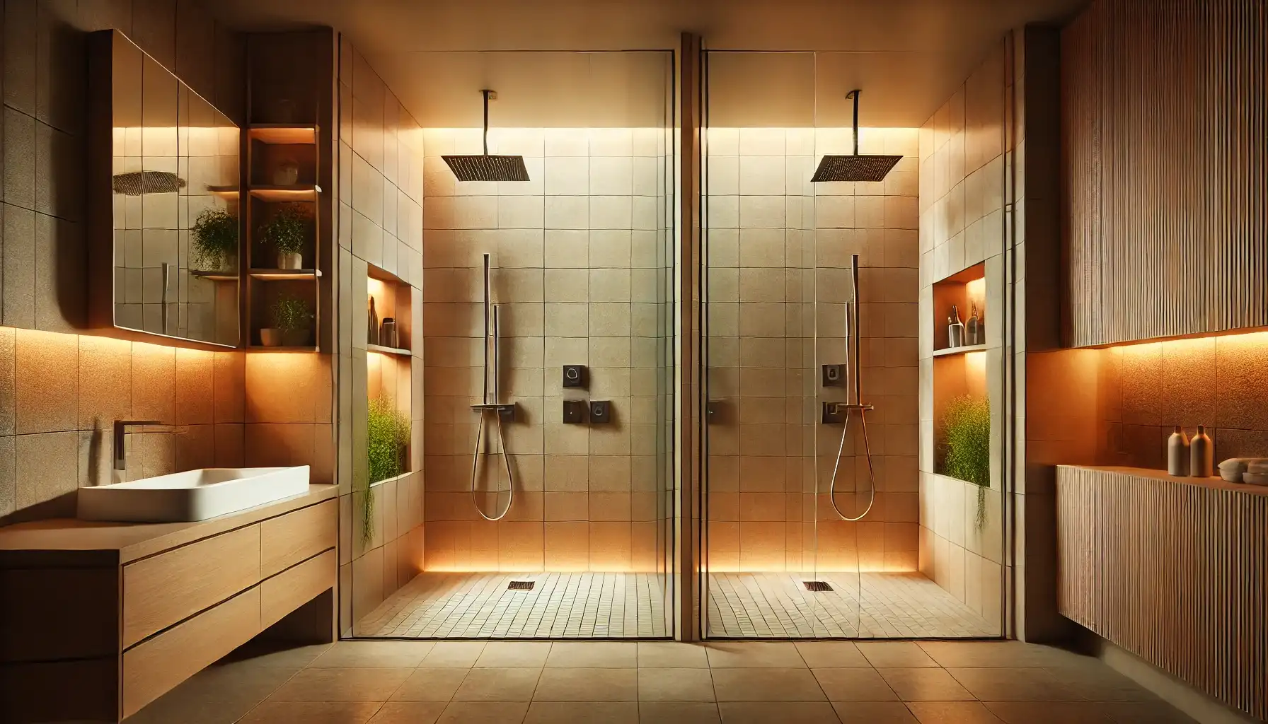 Hoe maak je een dubbele douche?