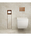 Inbouw Wc borstel houder Rocko Geborsteld Brons Koper met Toiletrolhouder Wiesbaden Rocko - Betegelbaar - 33.2135