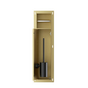 Inbouw Wc borstel houder Rocko Geborsteld Messing met Toiletrolhouder Wiesbaden Rocko - Betegelbaar - 33.2134 Inbouw Wc borstel houder Rocko Geborsteld Messing met Toiletrolhouder Wiesbaden Rocko - Betegelbaar - 33.2134