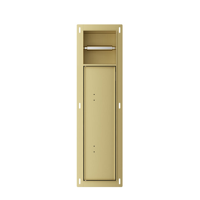 Inbouw Wc borstel houder Rocko Geborsteld Messing met Toiletrolhouder Wiesbaden Rocko - Betegelbaar - 33.2134 Inbouw Wc borstel houder Rocko Geborsteld Messing met Toiletrolhouder Wiesbaden Rocko - Betegelbaar - 33.2134