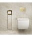 Inbouw Wc borstel houder Rocko Geborsteld Messing met Toiletrolhouder Wiesbaden Rocko - Betegelbaar - 33.2134