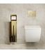 Inbouw Wc borstel houder Rocko Geborsteld Messing met Toiletrolhouder Wiesbaden Rocko - Betegelbaar - 33.2134
