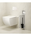 Inbouw Wc borstel houder Rocko Mat Wit met Toiletrolhouder Wiesbaden Rocko - Betegelbaar - 33.2132