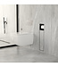 Inbouw Wc borstel houder Rocko Mat Zwart met Toiletrolhouder Wiesbaden Rocko - Betegelbaar - 33.2131
