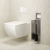 Inbouw Wc borstel houder Rocko RVS met Toiletrolhouder Wiesbaden Rocko - Betegelbaar - 33.2130 Inbouw Wc borstel houder Rocko RVS met Toiletrolhouder Wiesbaden Rocko - Betegelbaar - 33.2130