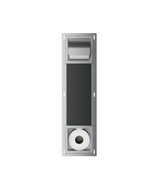 Wiesbaden Wiesbaden Inbouw toiletrolhouder met Klep Rocko + Reserverolhouder RVS - 33.2159