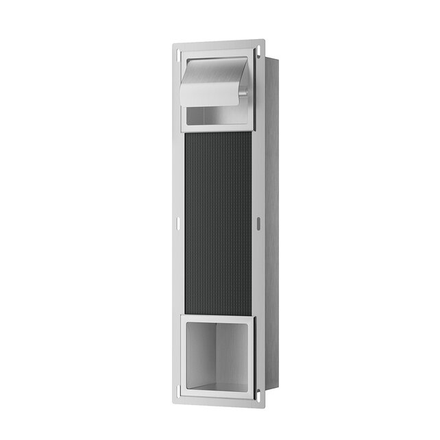 Wiesbaden Inbouw toiletrolhouder met Klep Rocko + Reserverolhouder RVS - 33.2159 Wiesbaden Inbouw toiletrolhouder met Klep Rocko + Reserverolhouder RVS - 33.2159