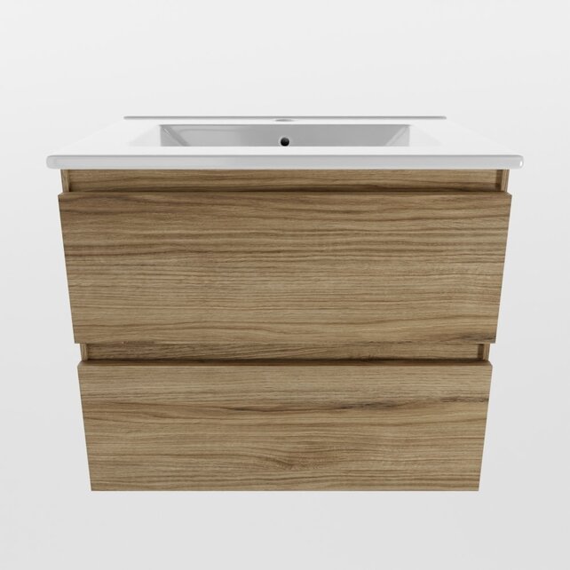 Mondiaz Badkamermeubel AIVY Chai 60cm met Wastafel wastafel glanzend wit keramiek 1 kraangat