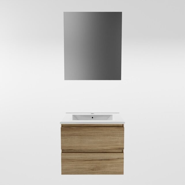 Mondiaz Badkamermeubel AIVY Chai 60cm met Wastafel wastafel glanzend wit keramiek 1 kraangat