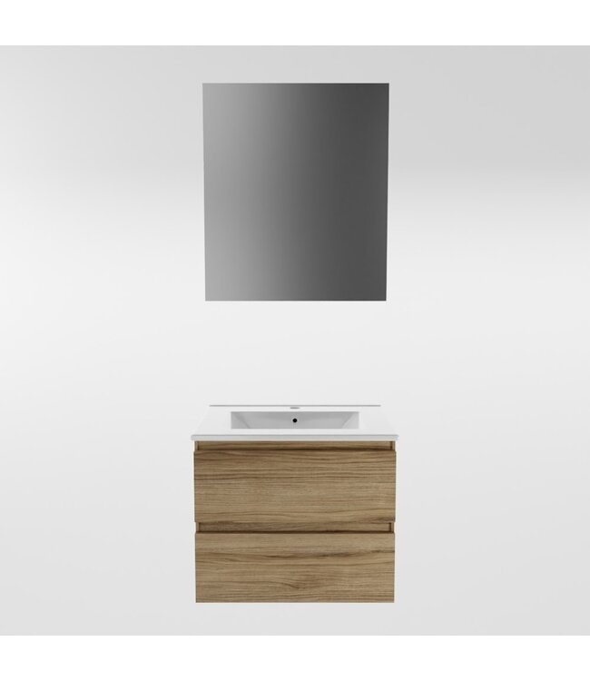 Mondiaz Badkamermeubel AIVY Chai 60cm met Wastafel wastafel glanzend wit keramiek 1 kraangat