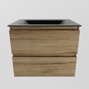 Mondiaz Badkamermeubel AIVY Chai Urban 60cm met Wastafel Mat Zwart zonder kraangat