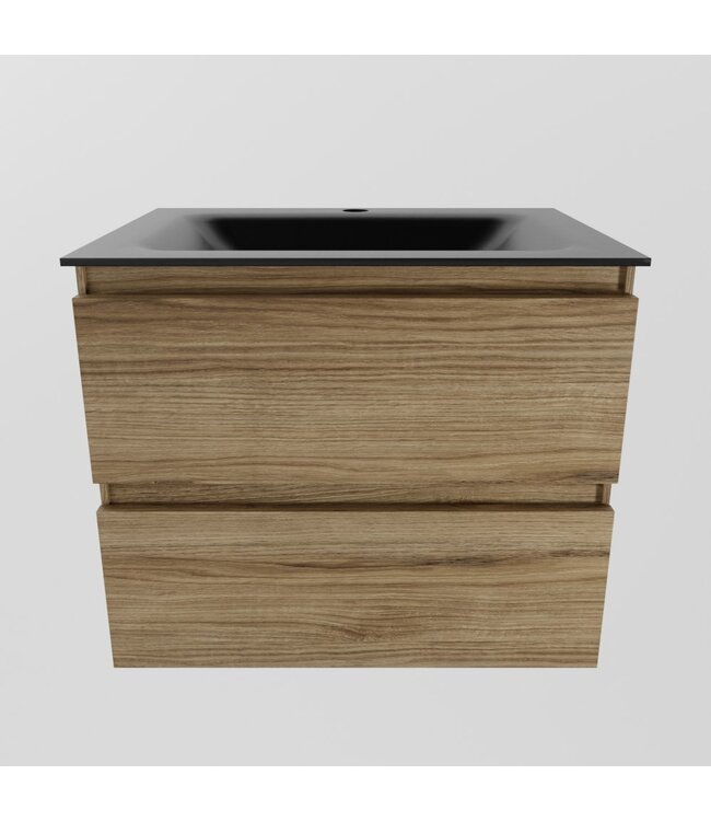 Mondiaz Badkamermeubel AIVY Chai Urban 60cm met Wastafel Mat Zwart met 1 kraangat
