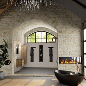 Mondiaz Badkamermeubel AIVY Chai Urban 60cm met Wastafel Mat Zwart met 1 kraangat