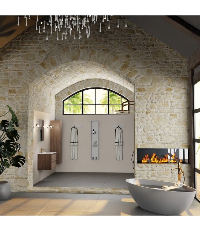 Mondiaz Badkamermeubel AIVY Chai Mocha 60cm met Wastafel mat wit 1 kraangat