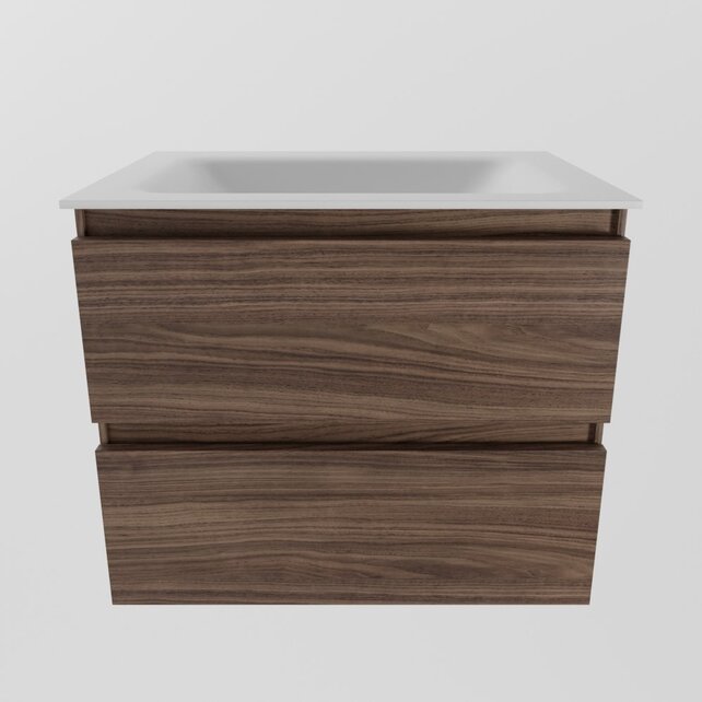 Mondiaz Badkamermeubel AIVY Chai Mocha 60cm met Wastafel mat wit zonder kraangat