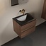MONDIAZ Mondiaz Badkamermeubel AIVY Mocha Urban 60cm met Wastafel Mat Zwart zonder kraangat