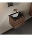 Mondiaz Badkamermeubel AIVY Mocha Urban 60cm met Wastafel Mat Zwart zonder kraangat