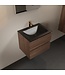 Mondiaz Badkamermeubel AIVY Mocha Urban 60cm met Wastafel Mat Zwart met 1 kraangat
