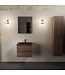 Mondiaz Badkamermeubel AIVY Mocha Urban 60cm met Wastafel Mat Zwart met 1 kraangat