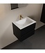 MONDIAZ Mondiaz Badkamermeubel AIVY Mat Zwart 60cm met Wastafel Mat Wit 1 kraangat