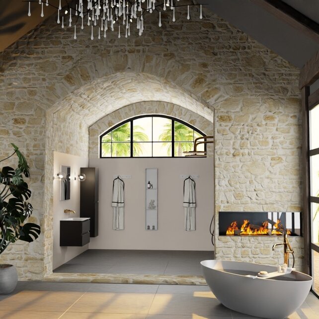 Mondiaz Badkamermeubel AIVY Mat Zwart 60cm met Wastafel Mat Wit zonder kraangat