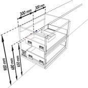 Mondiaz Badkamermeubel AIVY Mat Zwart 60cm met Wastafel Mat Zwart zonder kraangat