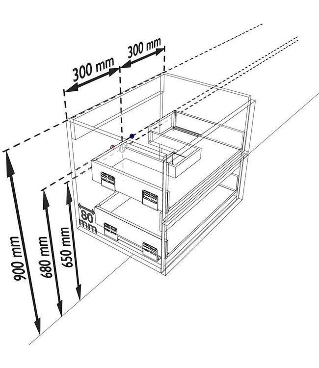MONDIAZ Mondiaz Badkamermeubel AIVY Mat Zwart 60cm met Wastafel Mat Zwart zonder kraangat