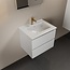 MONDIAZ Mondiaz Badkamermeubel AIVY Talc Mat Wit 60cm met Wastafel wastafel glanzend wit 1 kraangat