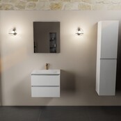 Mondiaz Badkamermeubel AIVY Talc Mat Wit 60cm met Wastafel Mat Wit 1 kraangat Mondiaz Badkamermeubel AIVY Talc Mat Wit 60cm met Wastafel Mat Wit 1 kraangat