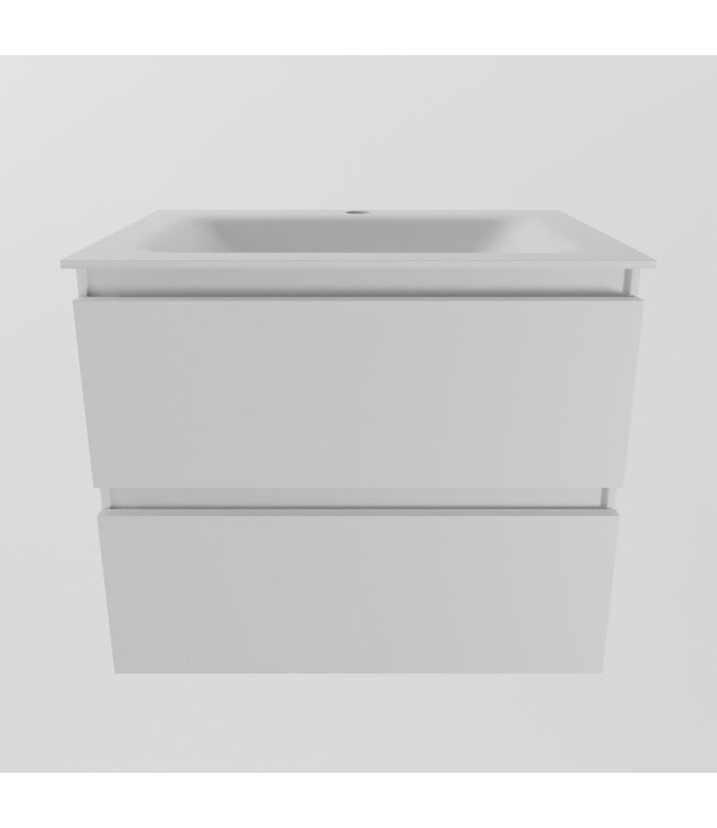 Mondiaz Badkamermeubel AIVY Talc Mat Wit 60cm met Wastafel Mat Wit 1 kraangat