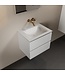 Mondiaz Badkamermeubel AIVY Talc Mat Wit 60cm met Wastafel Mat Wit zonder kraangat