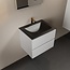 MONDIAZ Mondiaz Badkamermeubel AIVY Talc Mat Wit 60cm met Wastafel Mat Zwart met kraangat