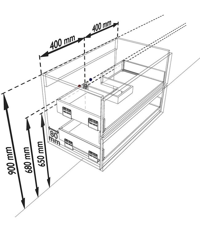 Mondiaz Badkamermeubel AIVY Talc Mat Wit 80cm met Wastafel Mat Zwart met kraangat
