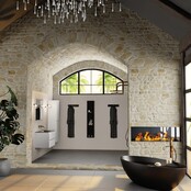 Mondiaz Badkamermeubel AIVY Talc Mat Wit 80cm met Wastafel Mat Zwart kraangat 0