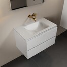 Mondiaz Badkamermeubel AIVY Talc Mat Wit 80cm met Wastafel Mat Wit kraangat 0