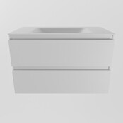 Mondiaz Badkamermeubel AIVY Talc Mat Wit 80cm met Wastafel Mat Wit kraangat 0 Mondiaz Badkamermeubel AIVY Talc Mat Wit 80cm met Wastafel Mat Wit kraangat 0