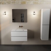 Mondiaz Badkamermeubel AIVY Talc Mat Wit 80cm met Wastafel Mat Wit kraangat 0 Mondiaz Badkamermeubel AIVY Talc Mat Wit 80cm met Wastafel Mat Wit kraangat 0