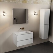 Mondiaz Badkamermeubel AIVY Talc Mat Wit 80cm met Wastafel Mat Wit kraangat 0 Mondiaz Badkamermeubel AIVY Talc Mat Wit 80cm met Wastafel Mat Wit kraangat 0