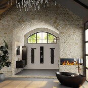 Mondiaz Badkamermeubel AIVY Urban Mat Zwart 80cm met Wastafel Mat Zwart met kraangat