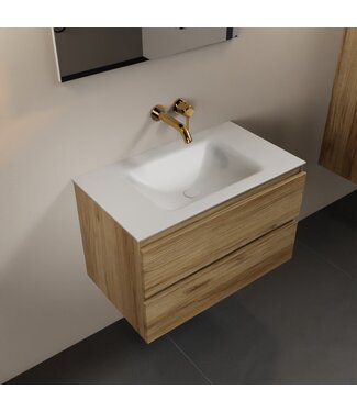 MONDIAZ Mondiaz Badkamermeubel AIVY Chai 80cm met Wastafel Mat Wit kraangat 0