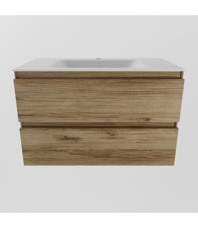 Mondiaz Badkamermeubel AIVY Chai 80cm met Wastafel Mat Wit met kraangat