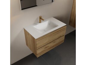 Mondiaz Badkamermeubel AIVY Chai 80cm met Wastafel Mat Wit met kraangat