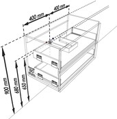 Mondiaz Badkamermeubel AIVY Chai 80cm met Wastafel Wit met kraangat