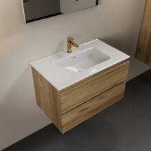 Mondiaz Badkamermeubel AIVY Chai 80cm met Wastafel Wit met kraangat