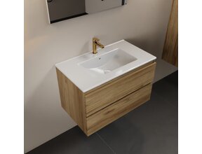 Mondiaz Badkamermeubel AIVY Chai 80cm met Wastafel Wit met kraangat