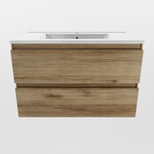 Mondiaz Badkamermeubel AIVY Chai 80cm met Wastafel Wit met kraangat