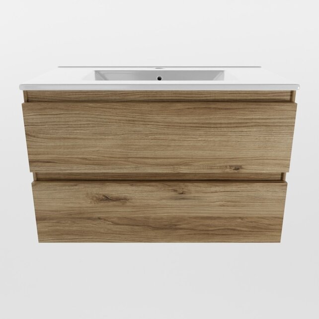 Mondiaz Badkamermeubel AIVY Chai 80cm met Wastafel Wit met kraangat